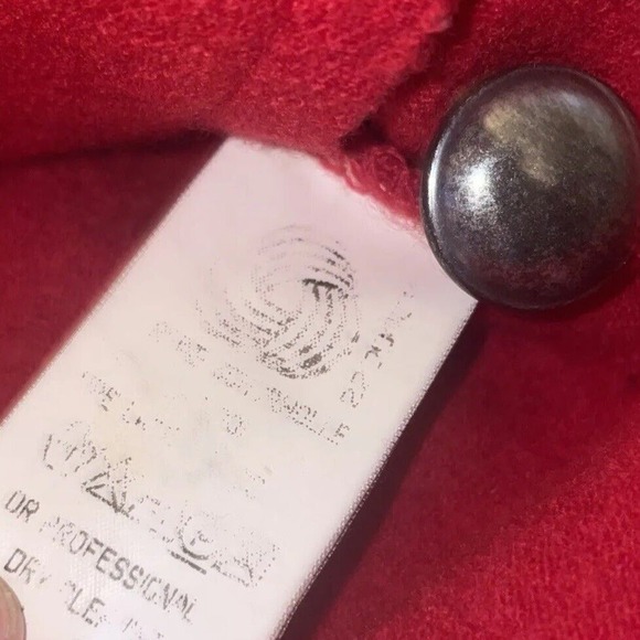 Geiger Tyrol Austria Boiled Pure Wool Button Up Cardigan Jacket Red 36 Small Med - Picture 6 of 7
